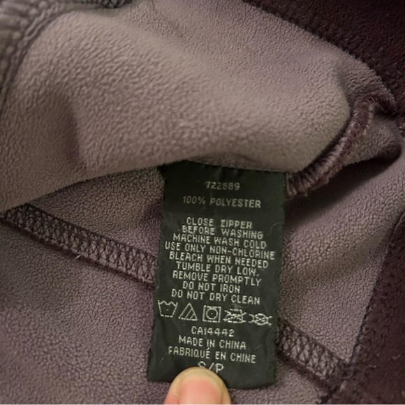 Mondetta Cozy Plum Full-Length Mock Neck Full Zip Fleece Sweater Jacket - Small - Picture 9 of 9